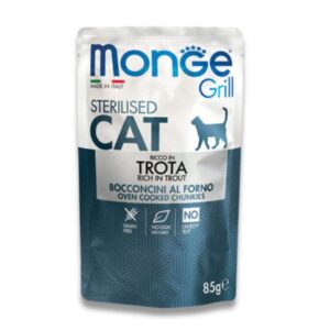 Monge Pouches Cat Grill Sterilized Trout –  85g