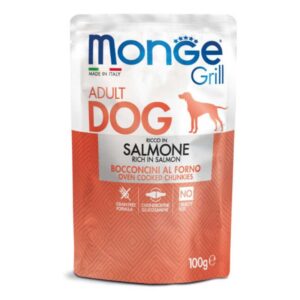 Monge Pouches Dog Grill Salmon – 100g