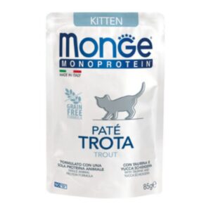 Monge Pouches Kitten Monoprotein Trout – 85g